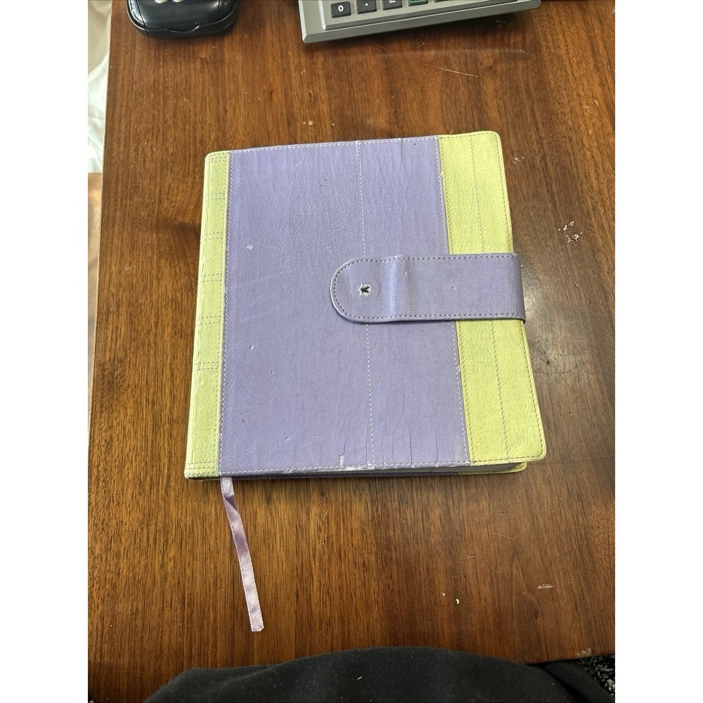 Holy Bible New International TNIV Zondervan Lavender Green Magnet Close JOURNAL